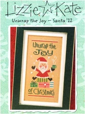 Lizzie Kate UNWRAP THE JOY - SANTA '12 Cross Stitch Leaflet Only ~ Christmas