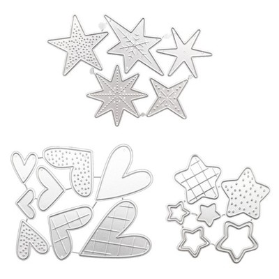 Lace Flower Border Die-Cut Cute Stars Frame Cutting Dies DIY Scrapbooking Photo