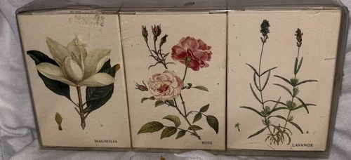 Fragonard Savonnette de Luxe set of 3-75g env. lavande rose magnolia soap France