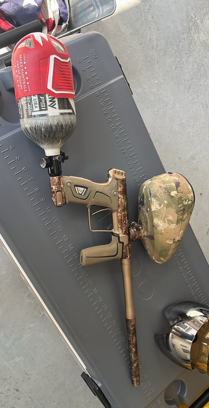 GTEK 170R Paintball Marker Package with Mask, Pods, Limited Pod Pack, and Hopper