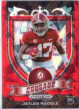2021 Panini Prizm Draft Picks Collegiate #169 Jaylen Waddle Red Ice