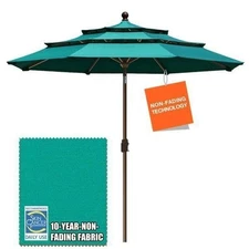 EliteShade USA 10-Year-Non-Fading 9Ft 3 Tiers Market Umbrella Patio Umbrella ...