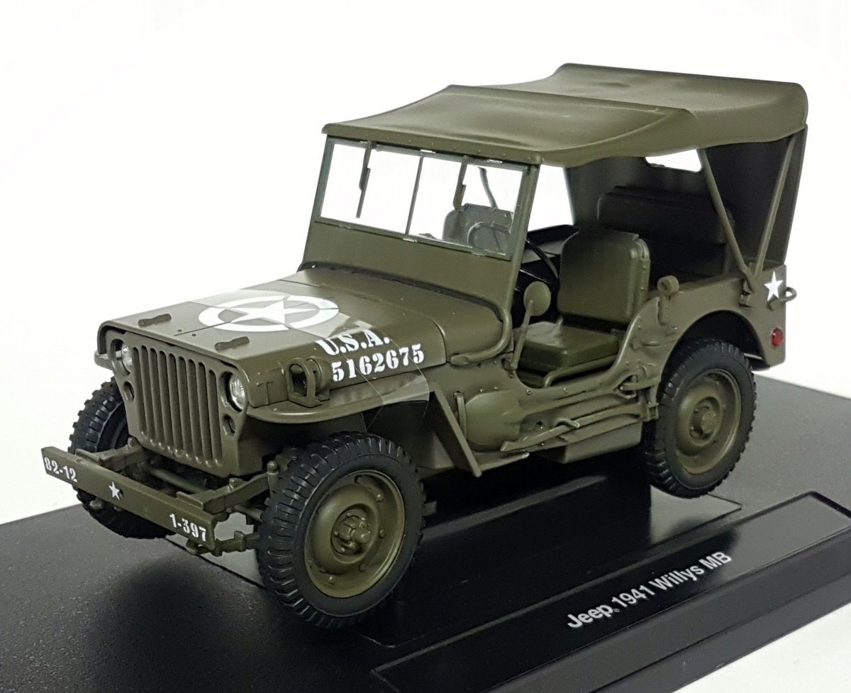 Jeep Willys Mb 1941 Green Welly 18055H 1:18 Us Army Wwii Military