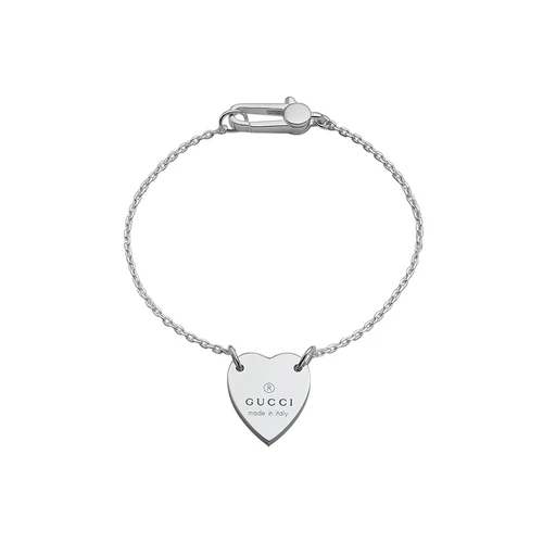 Gucci YBA223513001 Trademark Bracelet with Gucci Trademark engraved heart in