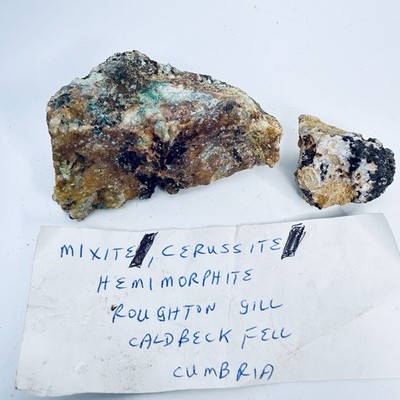 Cerussit Hemimorphit Matrix Caldbeck Fells Cumbria UK Locality Mineral 115g
