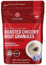 Chicory Root Roasted Granules, 1 Pound, Chicory Coffee Inulin, Prebiotic Dietar