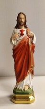 STATUA DI GESÙ SACRO CUORE CM 30 IN GESSO PRODUZIONE ITALIANA