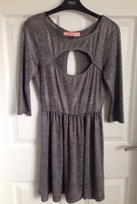 Ladies Grey Silver 'Oh My Love' Top/Dress - Size Medium
