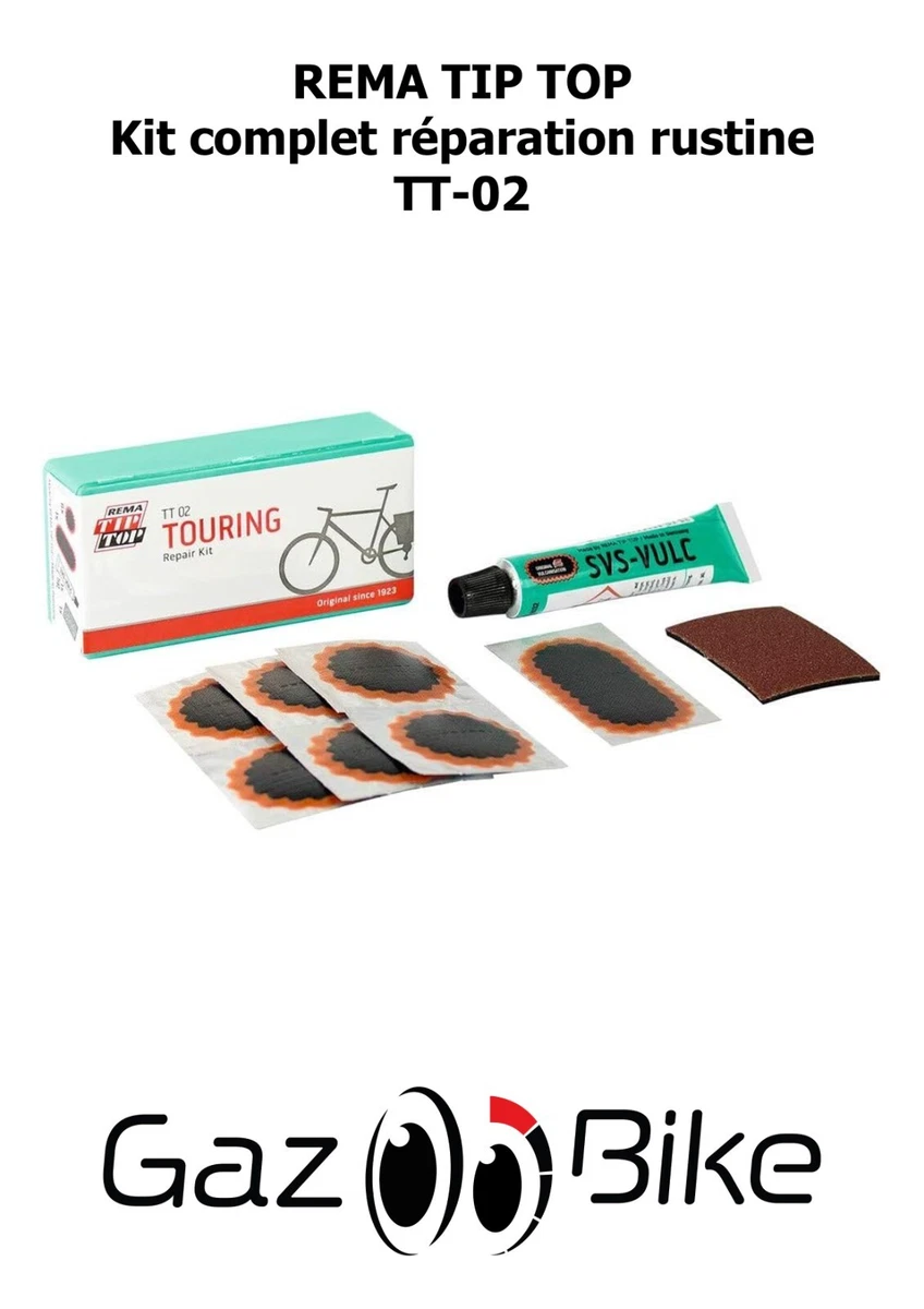 Kit de réparation crevaison pour chambre à air vélo