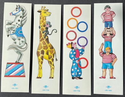 Planet Publishing 4 Original Vintage East German Bookmarks - Nostalgia Pure!