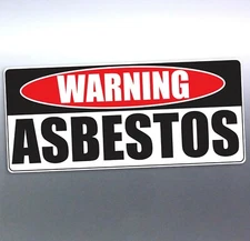 Warning ASBESTOS sign 350x240mm huge cor-flute safety corflute signage safe work