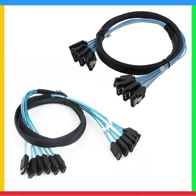 Asiproper Mini-SAS-Kabe SATA III 6Gbps SAS Cable for ServerSATA 7 Pin to SATA 7 