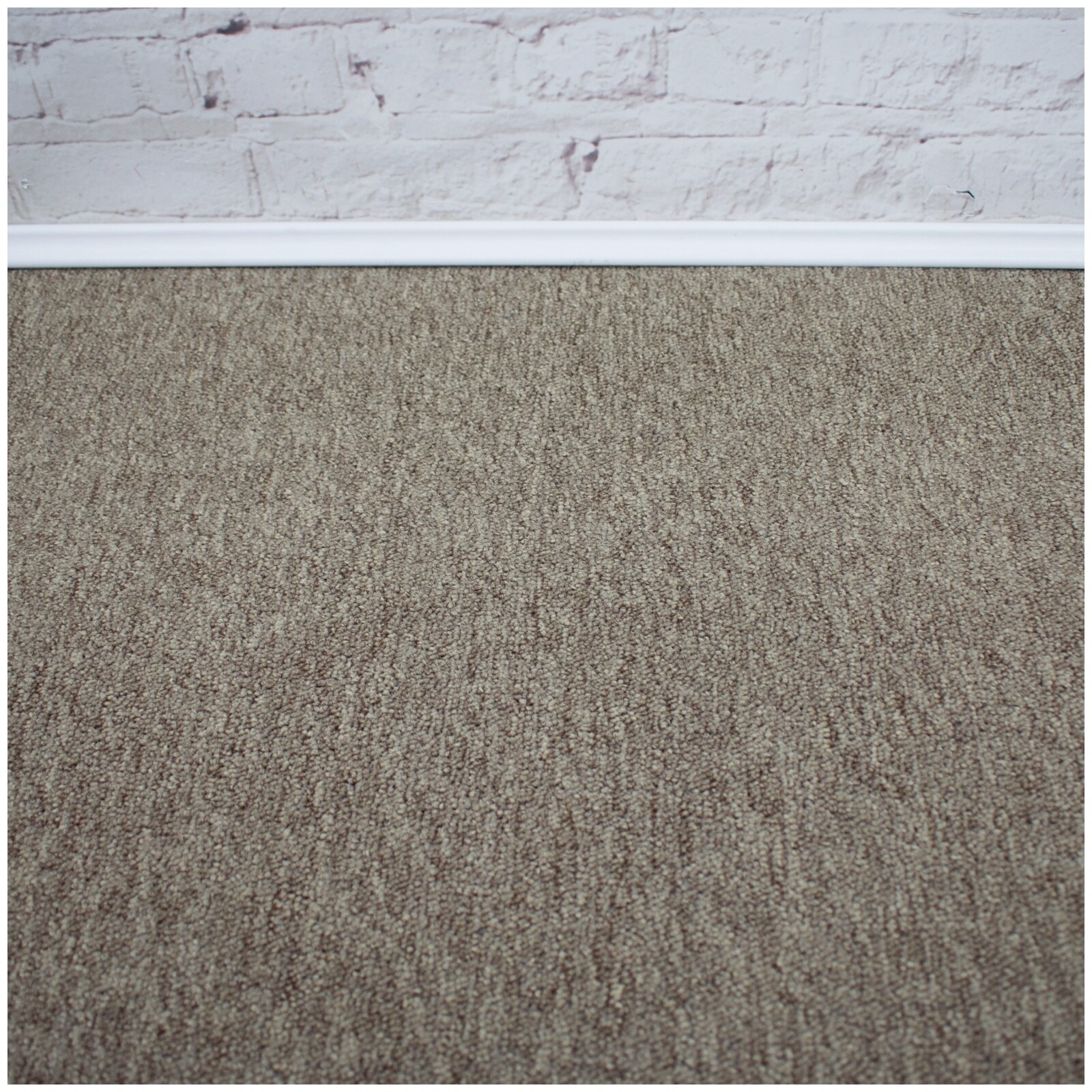 CHEAP HEAVY DUTY Brown Hardwearing Berber Loop 4m Wide Carpet Remnant