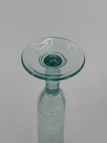 Vintage Green / Aqua Colored Wine Glasses With Ribbed Design - Set Of 4 - Picture 4 of 9