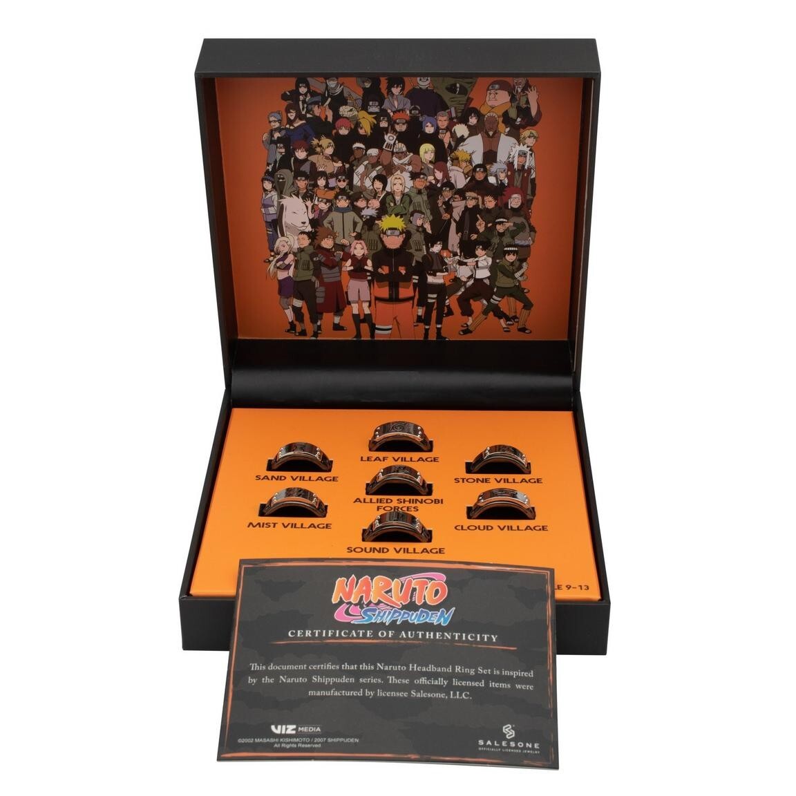 Naruto Shippuden Shinobi Headband Ring Collectible Box Set