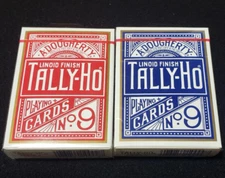 Tally-Ho Gold Frame Playing Cards  Red & Blue Set  Limited Edition  OHIO  Japan