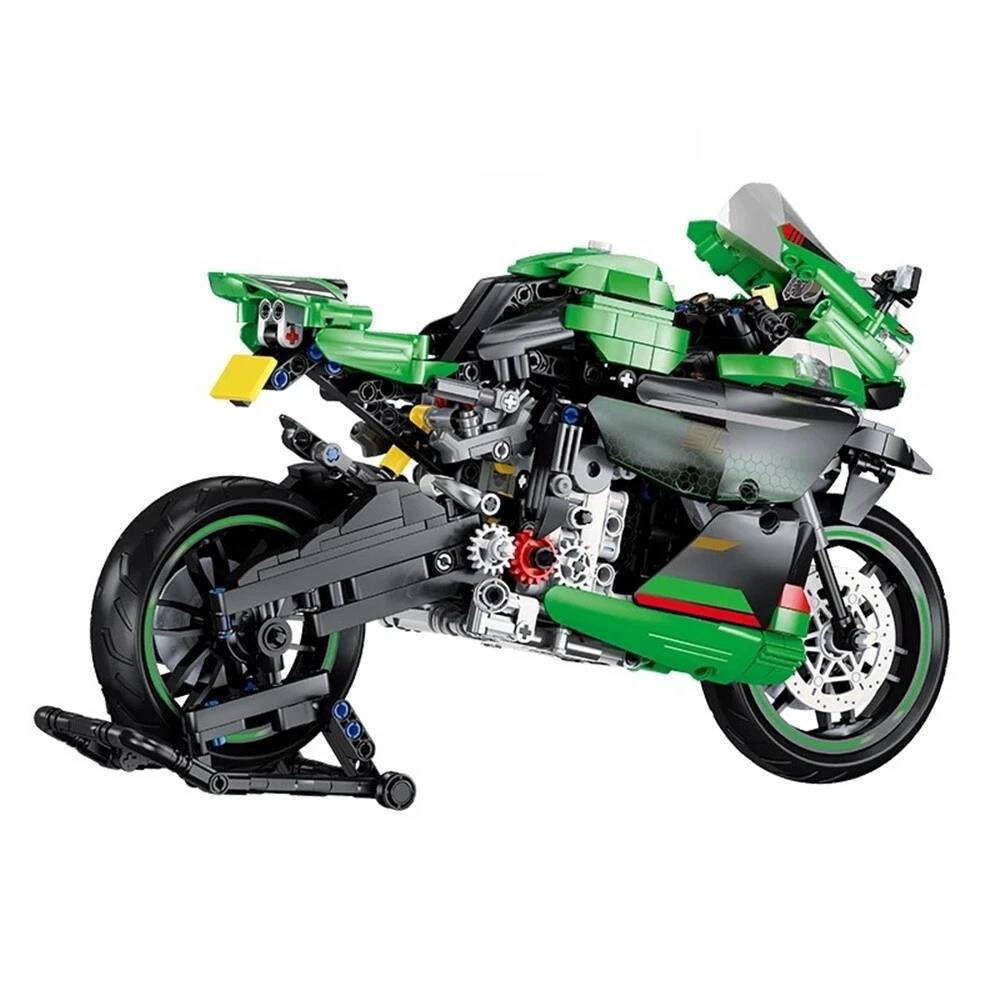 New Kawasaki Ninja 400 Green Motorcycle Building Blocks Bricks