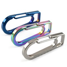 Titanium Alloy Carabiner Spring Snap Hook Clip KeyChain EDC Quick Release Buckle
