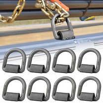 Heavy Duty 1/2" Weld-On D Rings  12,000 lbs  8 Pack for Trailers  Trucks