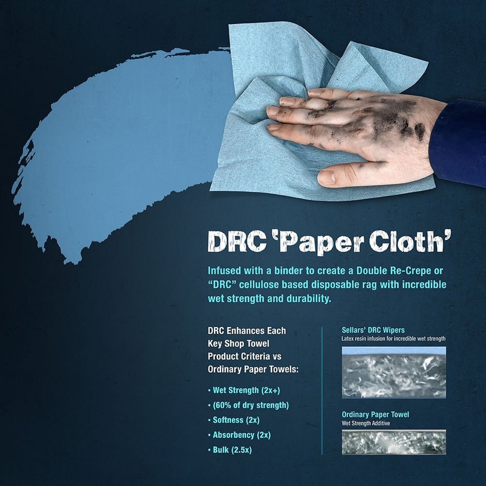 Sellars 55208 Toolbox Shop Towels Dispenser Bucket, 12" Length x 10