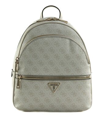 GUESS Manhattan Backpack L Rucksack Rucksack Bone Logo creme beige
