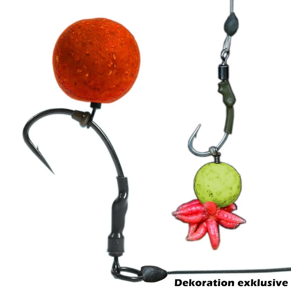 RONNIE RIG Karpfen Vorfachhaken 3-12 St. Life ORANGE fertige Carp Pop Up Montage - Bild 3 von 4