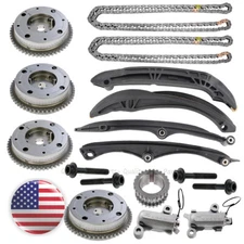 Timing Chain Kit Camshaft Adjuster Sprocket For Ford Lobo F-150 V6 Raptor 3.5L