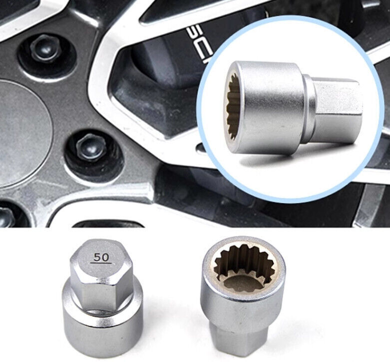 ALLOY WHEEL LOCKING BOLTS KEY ABC 50-69 FOR PORSCHE NUTS CAYENNE