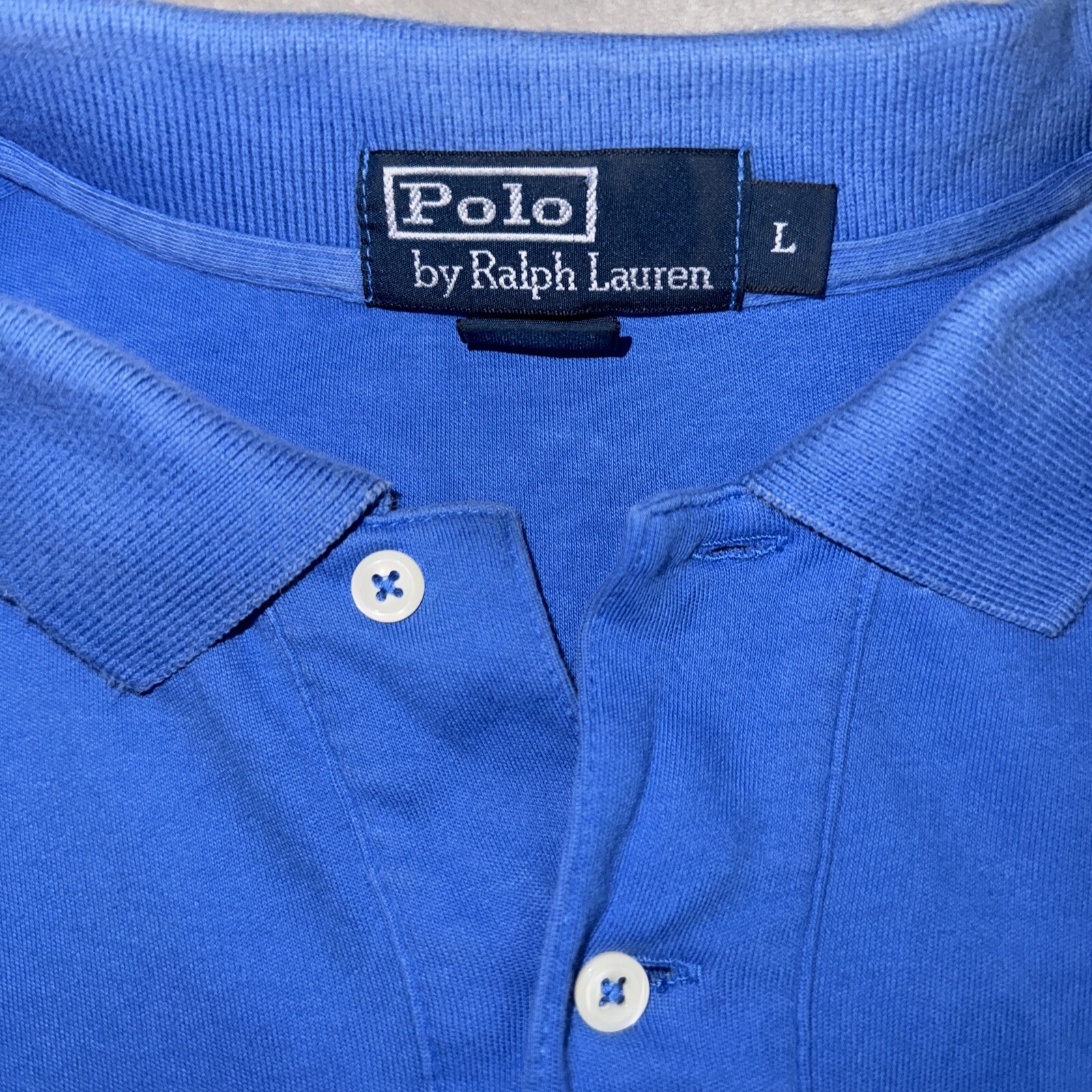 PONY Polo Ralph Lauren camicia grande uomo polo manica corta blu giallo macchia di cavallo
