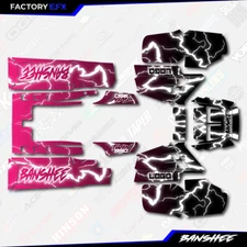 Pink Lightning Racing Fender Graphics Kit fits Yamaha Banshee 350 Twin Decals