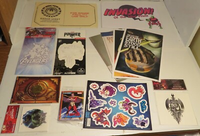 9 Pc Lot Loot Crate Marvel Cards Blizzard Galactica Invasion Prints Magnet Decal