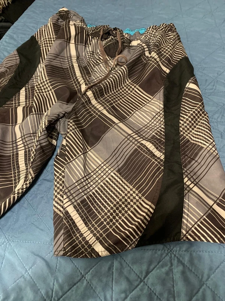 Bañador para hombre, mediano; rayas blancas y negras Foto 3 de 4