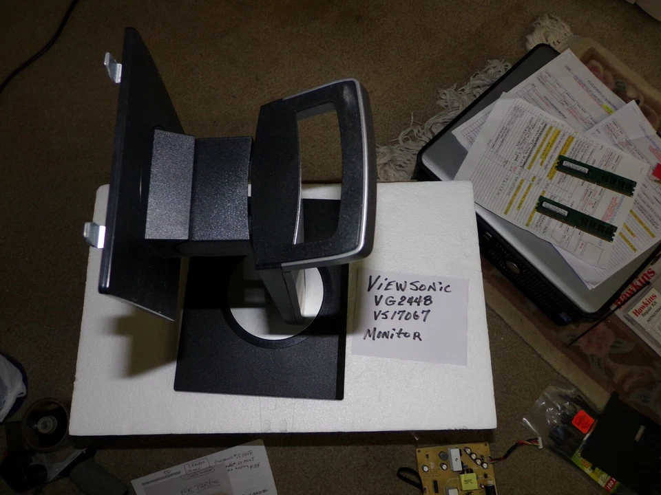 VIEWSONIC 24" VG2448 MONITOR TABLE TOP STAND  760.A2H0C.0002 OR 760.A2H09.0002 - Image 4 of 4