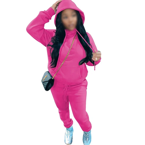 Ladies Jogger Set Long Sleeve Two Piece Outfit Women Loose Fit Jogging - Picture 6 of 141