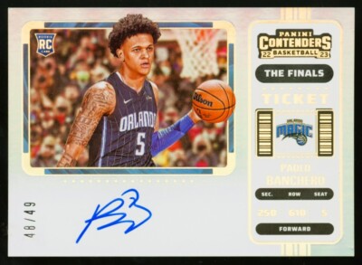 2022-23 Panini Contenders Paolo Banchero Finals Variation Rookie RC Auto /49