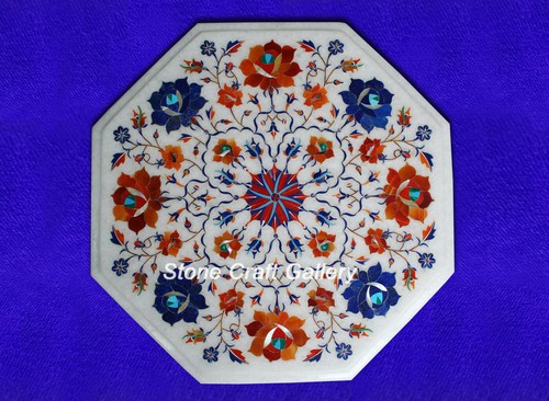 Ensemble de sous-verres en marbre faits main | Incrustation de lapis