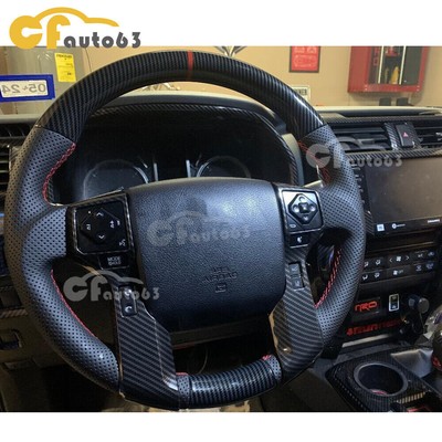 Hydro Dip Carbon Fiber Steering Wheel Fits 2010+ Toyota Prado Tundra 4 Runner