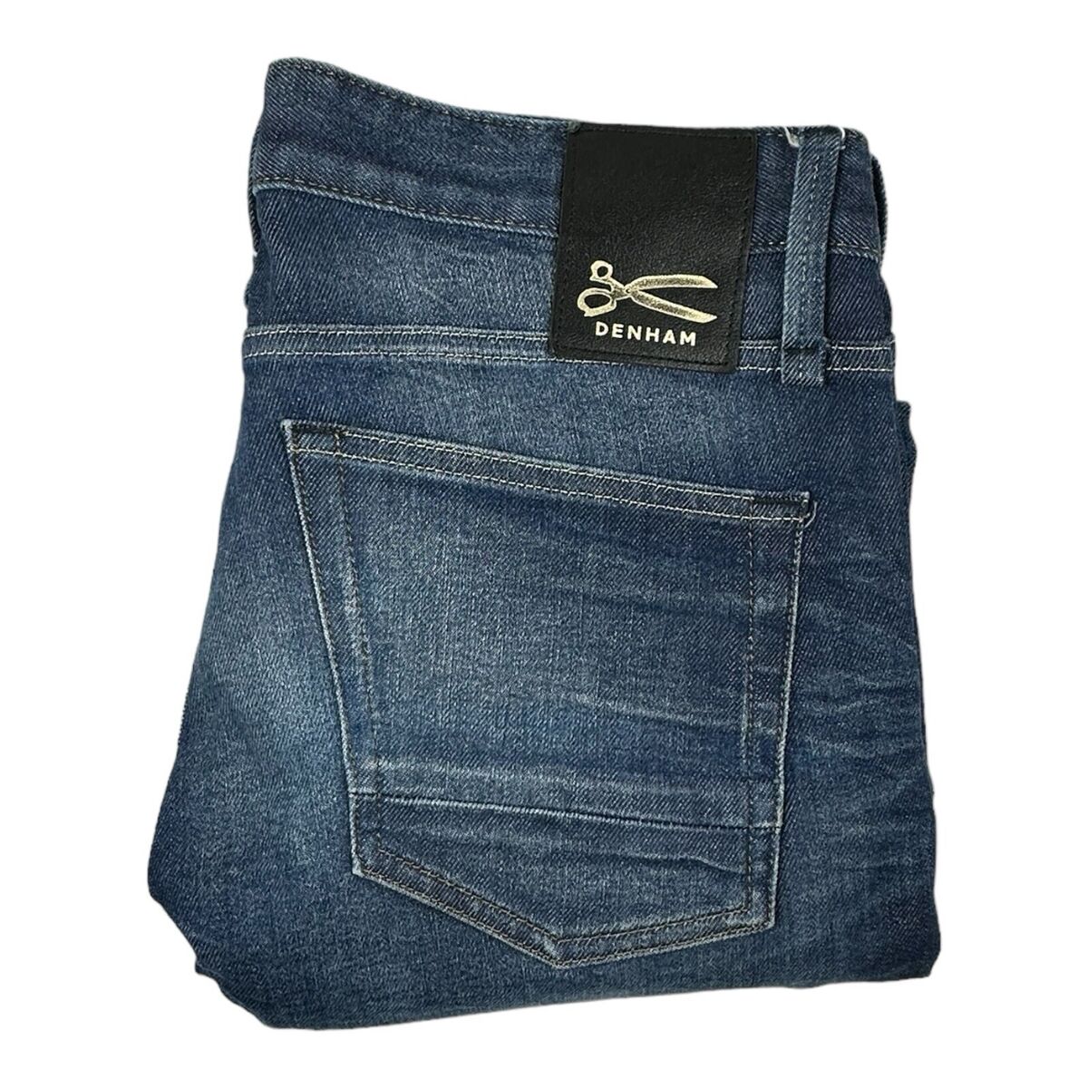 Denham Candiani Italian Denim Darkwash Button Fly Razor Mens Denham Candiani Italian Denim Darkwash Button Fly Razor Mens