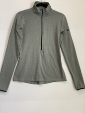 Nike Pro Hyperwarm Fitted Half Zip 3.0 Top Jacket Womens M Dri Fit Gray Heather