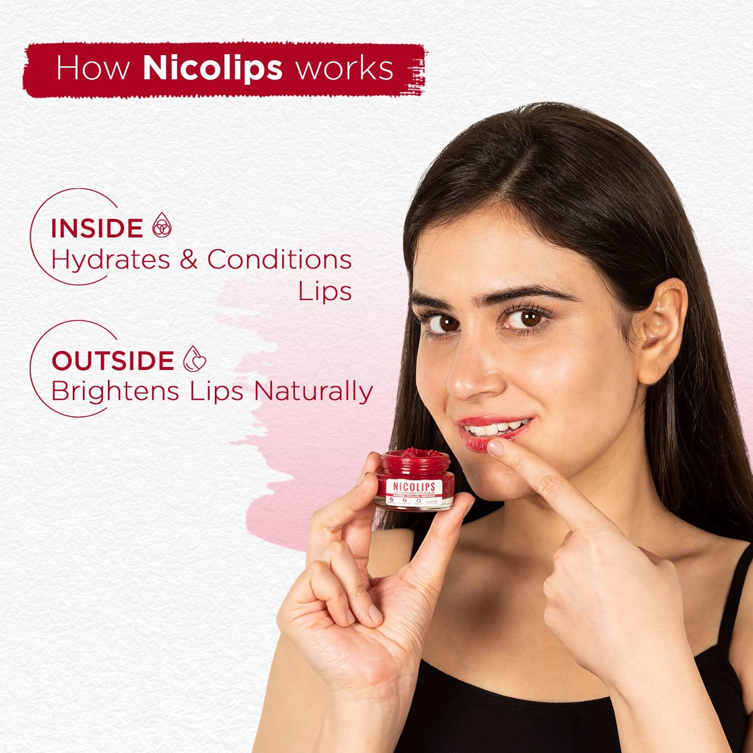 Bella Vita Organic Nico Lips Lip Scrub Balm Lightening and Brightening