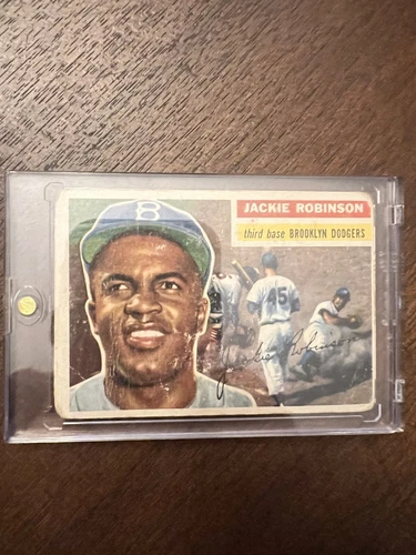 1956 Jackie Robinson Topps #30 Gray Back