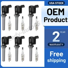 6 Spark Plugs and 6 DG500 Ignition Coils Pack For Ford Escape Mazda Mercury 3.0L