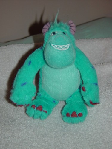 Disney Monster Inc Sully Small Stuff Animal With Zipper in Back - Picture 3 of 12