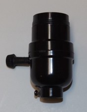 BLACK PLASTIC ON-OFF TURN KNOB LAMP SOCKET WITH UNO THREADS NEW 47678JB