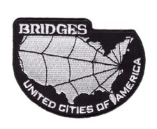 Bridges Stranding Death United Cities Patch for VELCRO&reg; BRAND Hook Fasteners