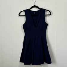 Windsor Navy Blue Deep V Skater dress Medium