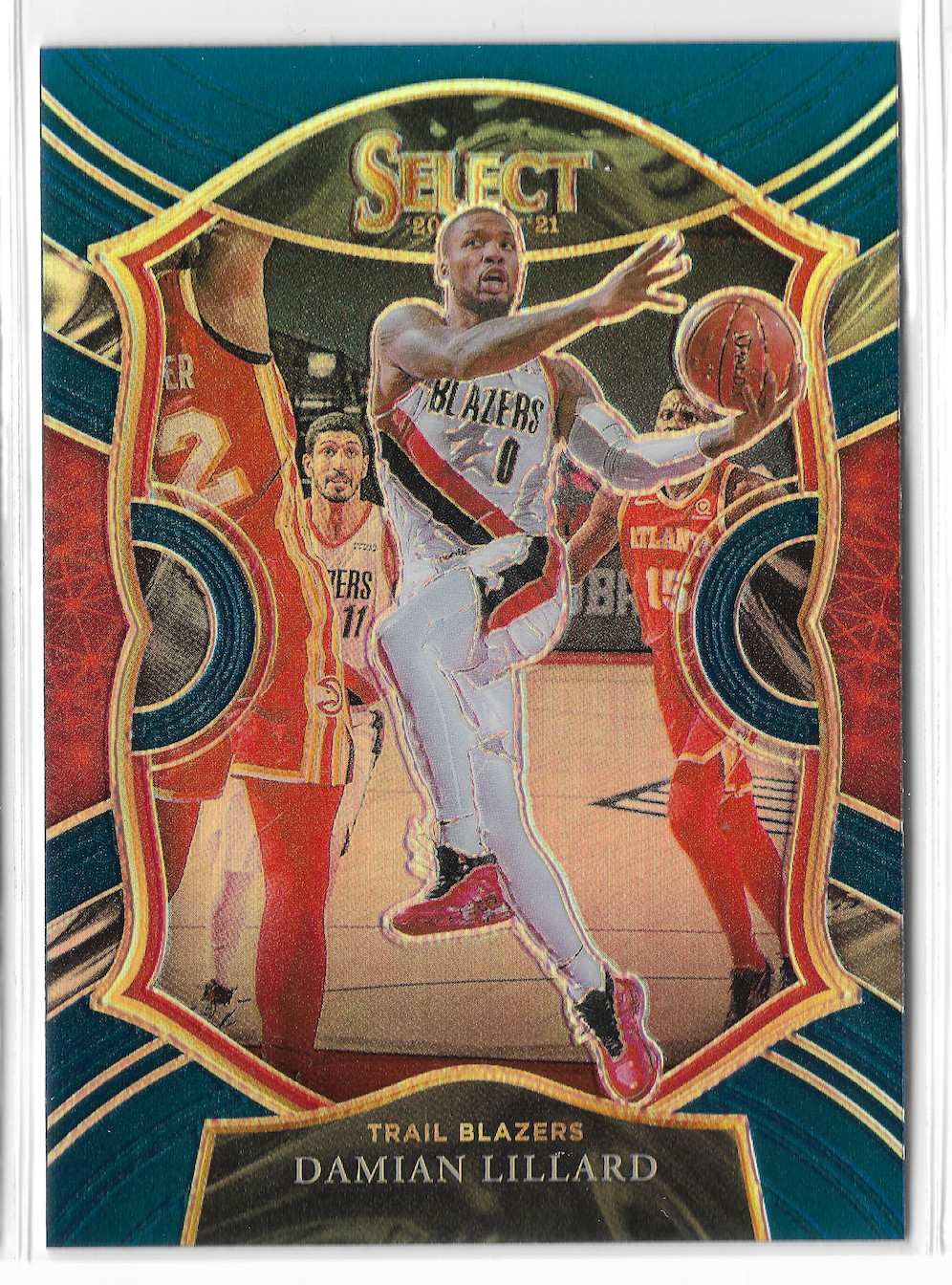 2020-21 Select Blue Prizm #24 Damian Lillard Portland Trail Blazers Weber State