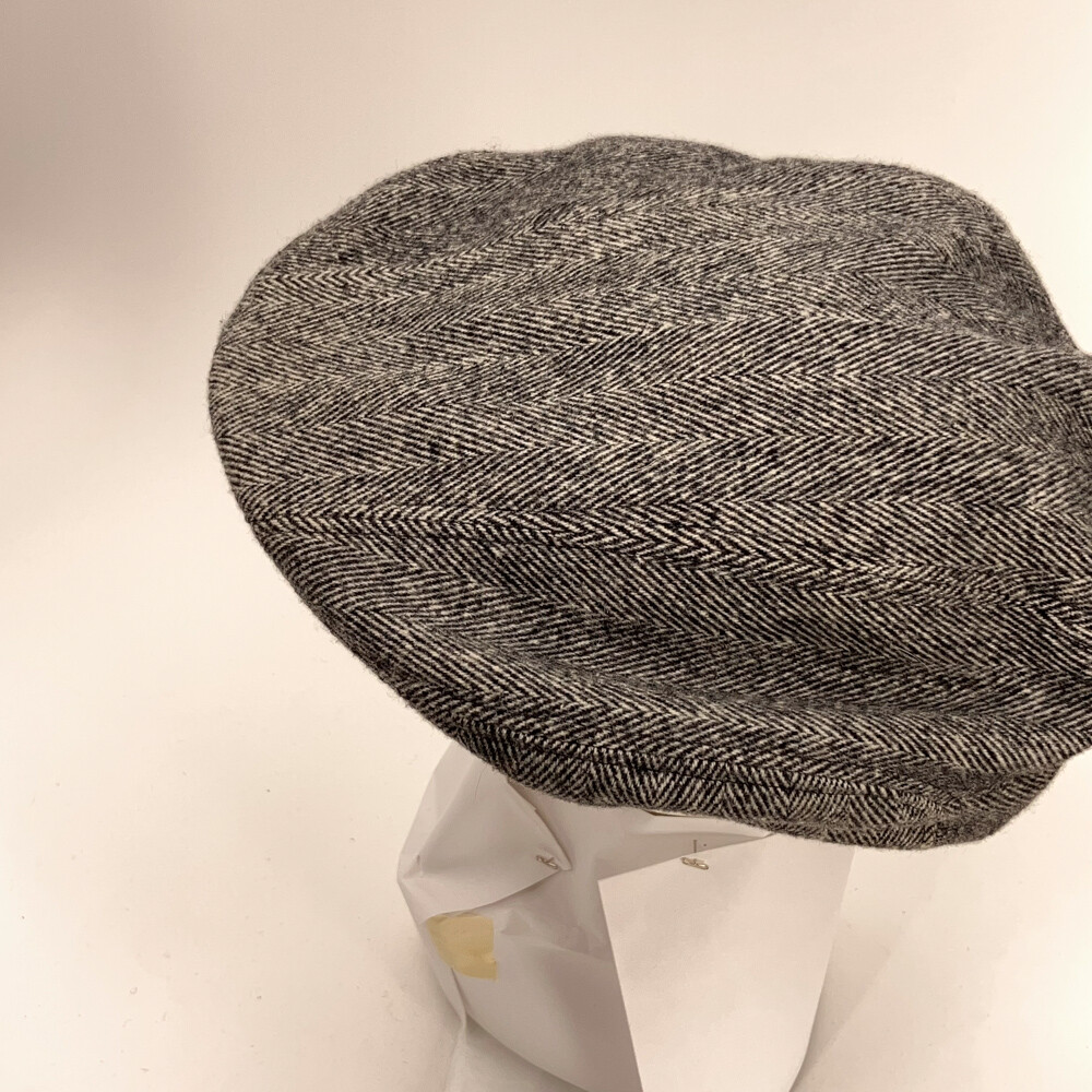 Capello black gray herringbone pattern wool blend… - image 4