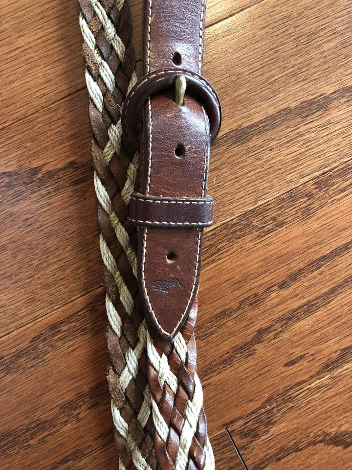 RalphLauren,Women's,Brown,Leather,Weave,Jeans,Belt,Size 36 - Image 2 of 4