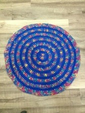 HANDCRAFTED YARN TABLECLOTH TOPPER MULTICOLOR